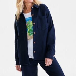 Women's Navy Jacket NWOT Navy blue shacket Style&Co Small